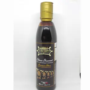 Glasir Cuka BALSAMIC dengan Aceto Balsamico Di Modena Botol 250Ml Profesional GOURMET Italia