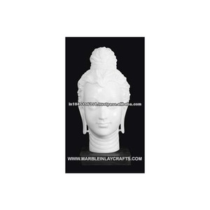Statue de tête de Bouddha en marbre - Product Image 1