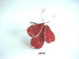 Cuentas de cristal hechas a mano tejido servilletero estilo corona en color ámbar disponible en otros colores servilletero Decoración de mesa - Product Image 5