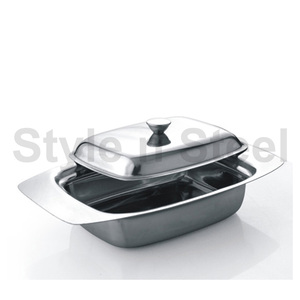 Beurrier avec couvercle, porte-beurre en acier inoxydable avec couvercle - Product Image 1