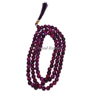 Jap Mala de Ojo de Tigre Rojo - Product Image 1
