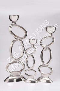 Bougie pilier titulaire de luxe mariage pièce maîtresse fait à la main couleur argent disponible pour mariage maison et décoration de Noël - Product Image 2