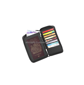 Portefeuille de voyage unisexe à fermeture éclair avec plusieurs emplacements pour cartes pour hommes et femmes - Product Image 1
