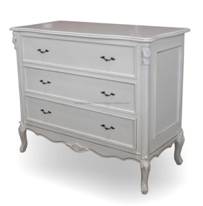 Armoire de rangement en bois acajou, meuble blanc, Style français - Product Image 2