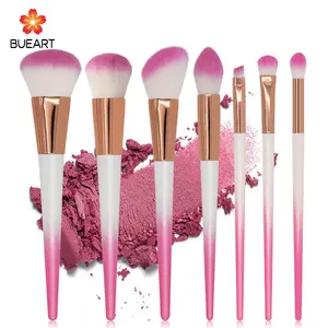 2018 escova maquiagem sua própria marca por atacado cor rosa profissional maquiagem escova conjunto melhor beleza cosmética