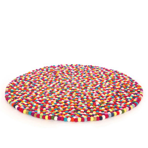 Alfombra de bola de fieltro de lana hecha a mano versátil de alta calidad al por mayor fabricante hogar sala de estar dormitorio Hotel viaje Picnic - Product Image 1