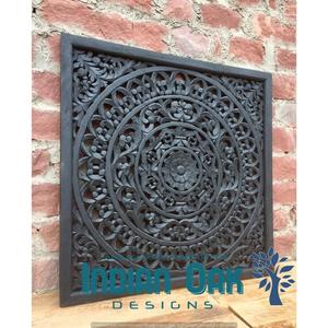 Antiguo tallada panel de pared hecho a mano colgando de la pared de la cama cabecera - Product Image 3