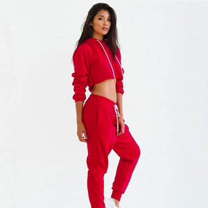 ชุดวอร์มชุดกีฬา2ชิ้นสำหรับผู้หญิง,ชุดกีฬาผ้าโพลีเอสเตอร์2021แฟชั่นสำหรับฤดูร้อนแบบสั่งตัด - Product Image 4