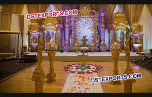 Scènes de mariage traditionnelles arabes et indiennes, décoration de scène de mariage de style Rajasthani, ensemble de scène de mariage indien Rajwada, décoration d'événements aux États-Unis - Product Image 6