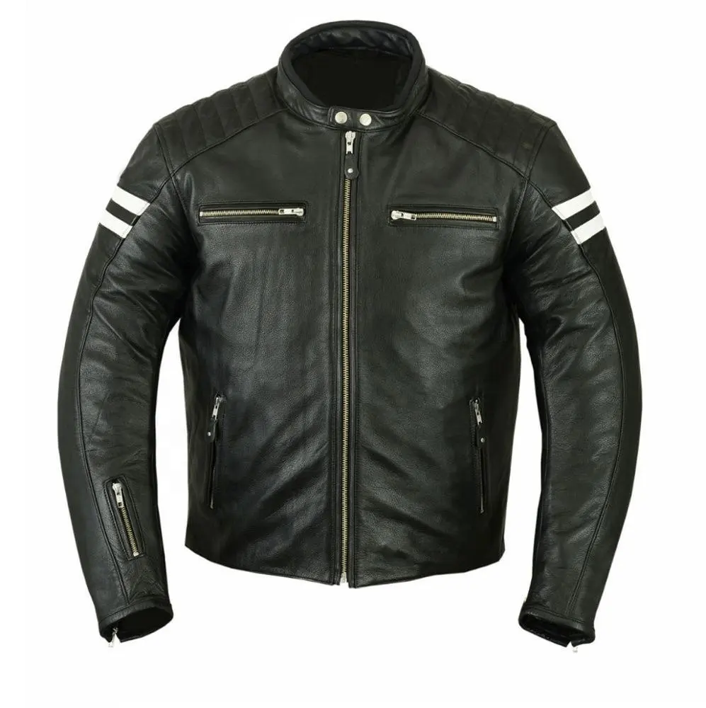 Rela men's protective motorcycle Style leather jacket man pure leather jacket