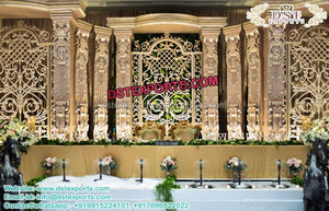 Takara Radha krashna — scène pour mariage indien, décor de scène traditionnel de mariage indien, fabrication de étapes de Style sud-indien - Product Image 2