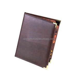 Couverture de menu en simili cuir A4 de luxe pour restaurant Réchaud en cuir PU durable pour hôtels - Product Image 1