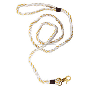 Correa para Perro, Amarilla y Blanca, de Cuerda Tejida, con Collar, Diseño de Nudo Marinero, Calidad Premium - Product Image 2