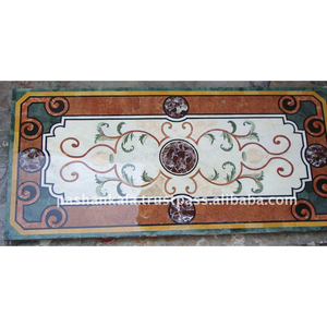 Mesa de comedor de mármol Beige, Rectangular - Product Image 1