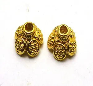 Gold Plated Round Shape Beads Cap