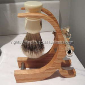 Wooden <b>Shaving</b> Stand for <b>Shaving</b> <b>Brush</b> Barber <b>Shaving</b> Razors Straight razor Stand - Product Image 2