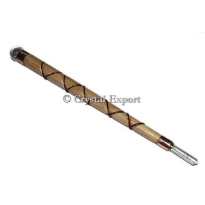 Herramienta de Feng Shui Natural Curativa, Varita de Ágata Tallada y Grabada, Arte Europeo y Objetos de Colección - Product Image 1