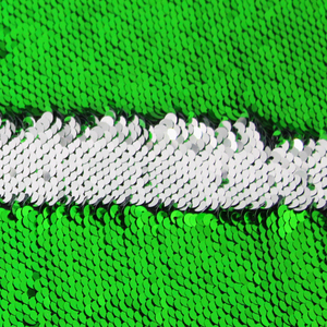 <span class=keywords><strong>Verde</strong></span> y plata Color doble grande lentejuelas último tramo holograma lentejuelas tela - Product Image 4