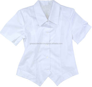 เสื้อเชิ้ตสีฟ้าสำหรับเด็กผู้หญิง ชุดนักเรียนมัธยมปลาย ขายส่ง - Product Image 6