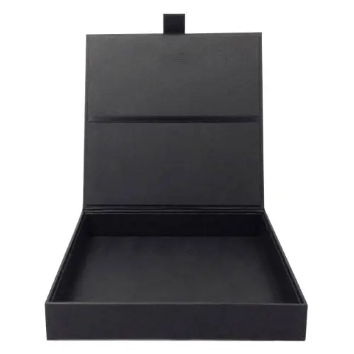 Wholesale Black Hinged Lid Paper Wedding Invitation Box
