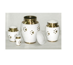 ขายร้อนราคาถูกออกแบบสีขาวสัตว์เลี้ยงโกศสำหรับขี้เถ้าสัตว์เลี้ยง - Product Image 1