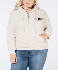 Sweat-shirt à Capuche Décontracté Hiver pour Femme, Poches Latérales, Demi-Zip, Stylé, Streetwear, 100% Coton - Product Image 5