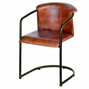 Silla Industrial de cuero y hierro, buena calidad - Product Image 1