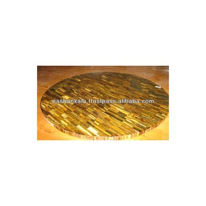 Semi Precious Stone Tiger Eye Coffee Table Top - Product Image 1