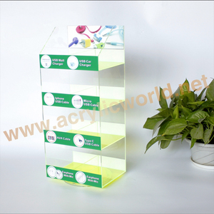 Présentoir universel en acrylique, lot de 10, accessoire électronique, rotatif, pour magasin de détail, téléphone portable, usb - Product Image 6