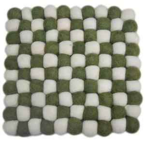 20cm X 20cm Classic Style Woolen <b>Felt</b> Ball Trivet Soft and High Quality Table Top Protector Mat - Product Image 1
