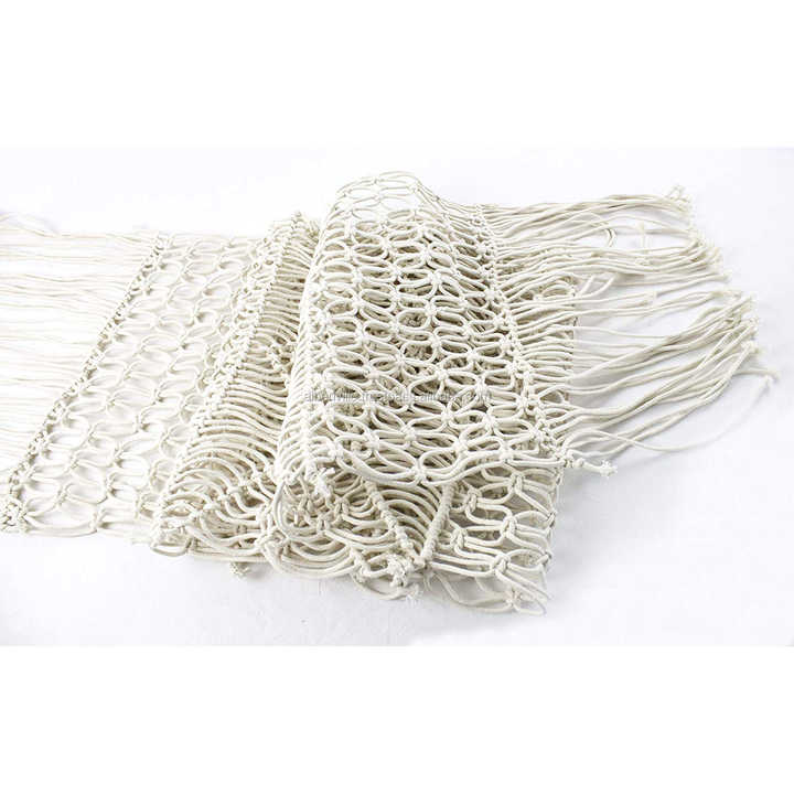 Wholesale Rectangular Macrame Placemat Cotton Dining Table Mat Placemats Farmhouse Coffee Table Runner