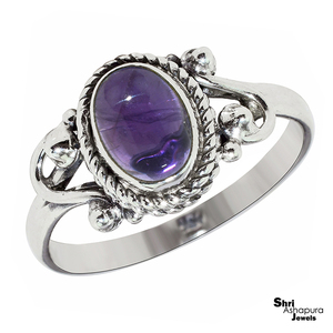 Winsome – bagues ovales en argent Sterling 925, améthyste bleue violette, vente en gros de bijoux en argent frais - Product Image 2