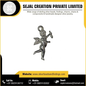 Charm ancre en argent sterling 925 de style vintage personnalisable durable et élégant pour la fabrication de bijoux - Product Image 6