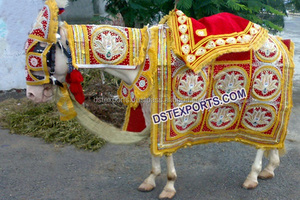 Costume de cheval motif paon, 1 pièce, décoration de mariage, tenue cheval fantaisie, fabrication de décoration - Product Image 3