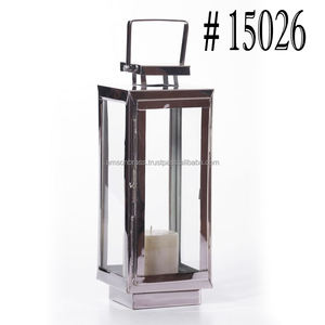 Metal Glass Antique Finished Candle <b>Lantern</b> Decorative Handmade Antique <b>Small</b> Square Metal Candle <b>Lantern</b> - Product Image 4