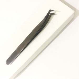 แหนบขนตาสีดำแบบทนทานสีดำอุปกรณ์สำหรับต่อขนตาสีดำแบบมืออาชีพจากญี่ปุ่น - Product Image 1