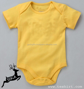 cheap wholesale indian manufacturer alibaba gold supplier 2026 high quality cotton baby romper plain / blank bodysuit onesie - Product Image 3