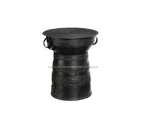 Table basse ronde en métal avec tambour Nouveau design Table basse de luxe en métal doré pour la décoration de la maison Accessoires et meubles - Product Image 1