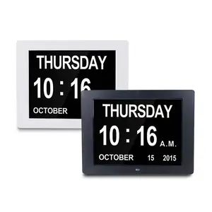 INNOCLOCK - Most Advanced - Superior Quality - Calendar Day Digital Clock - Large, Clear, Unabbreviated Time and Date