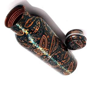 Bouteille d'eau en cuivre pur imprimé, Thermos isolé en cuivre étanche fait à la main pour accessoires de Bar 28 OZ - Product Image 2