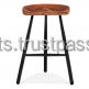 Solid Wood Seat Black <b>Bar</b> Stool <b>for</b> <b>Home</b> Living Room Furniture - Product Image 3