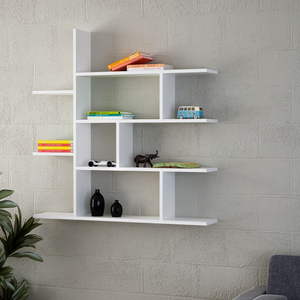 Độc quyền sang trọng ván Motif <span class=keywords><strong>2</strong></span> đầy màu sắc di chuyển Thiết kế bằng gỗ Kệ sách trắng từ Turkiye bán chạy nhất - Product Image 1