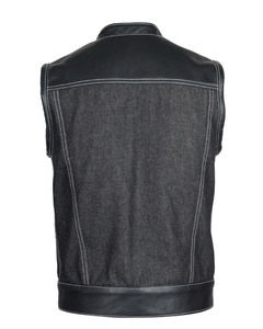 Chaleco de cuero de vaca genuino para motorista nuevo estilo para hombre al por mayor Chaleco de cuero de motorista callejero de alta calidad talla grande precio barato - Product Image 6