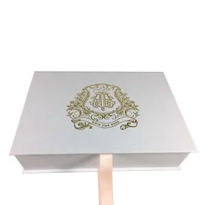 Monogram Foil Stamped Save The Date Wedding Box