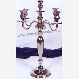 Vente chaude Taille Personnalisée Clair Cinq Bras En Aluminium Candélabre Bougeoir En Métal pour Mariage Décor À La Maison Dernière Conception - Product Image 1