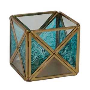 Decoración navideña para el hogar, farol de vela de filigrana con cristal de nuevo diseño - Product Image 4