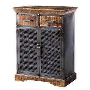 Aparador de madera de mango macizo de grado industrial, armario de metal para muebles de comedor del hogar - Product Image 1