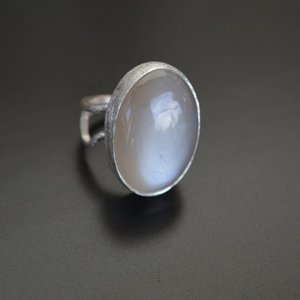 rainbow <b>Moonstone</b> <b>Ring</b> Oval Round Pear square Rectangle Natural Gemstone Stone Cabochon 925 Sterling Silver - Product Image 2