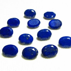 Pierres précieuses en lapis-lazuli naturel de 3 mm et 4 mm, taille ovale, pierres en vrac, vente en gros, pierres pour la fabrication de bijoux, provenant d'un fabricant calibré - Product Image 1