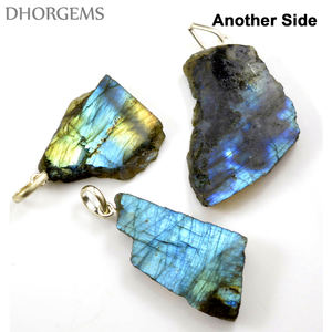 Pendentif en Quartz de Labradorite naturelle, vente en gros, pierres précieuses multiples, Labradorite - Product Image 4